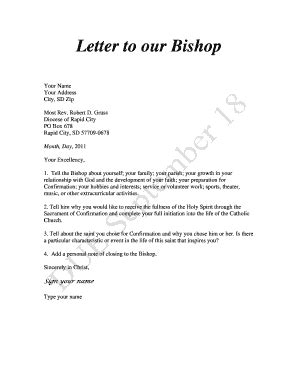 how to address a bishop in a formal letter